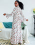 Flared Sleeve Abaya with Waist Tie Kaftan Dress